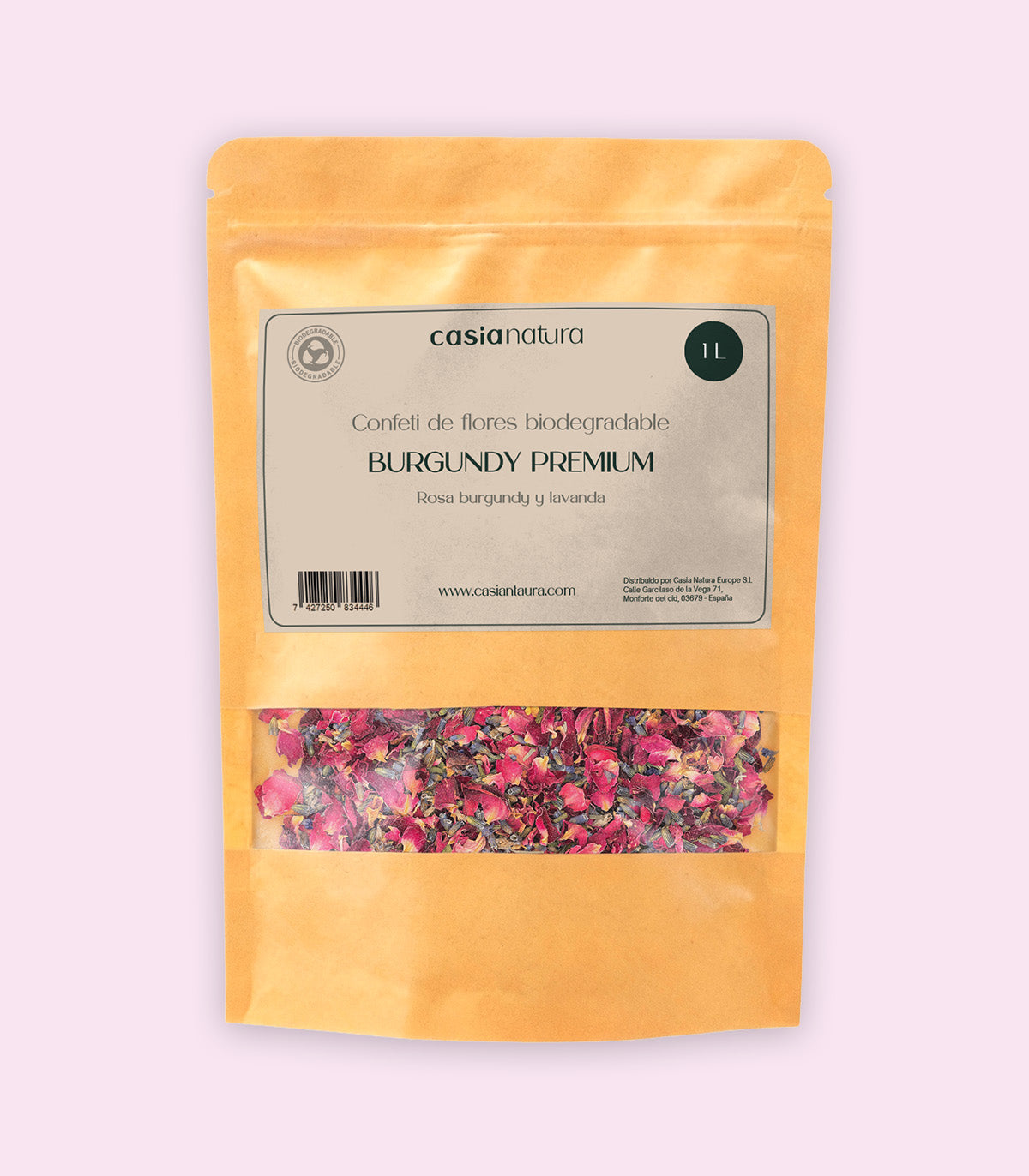 Burgundy Premium – Rose and Lavender Biodegradable Confetti