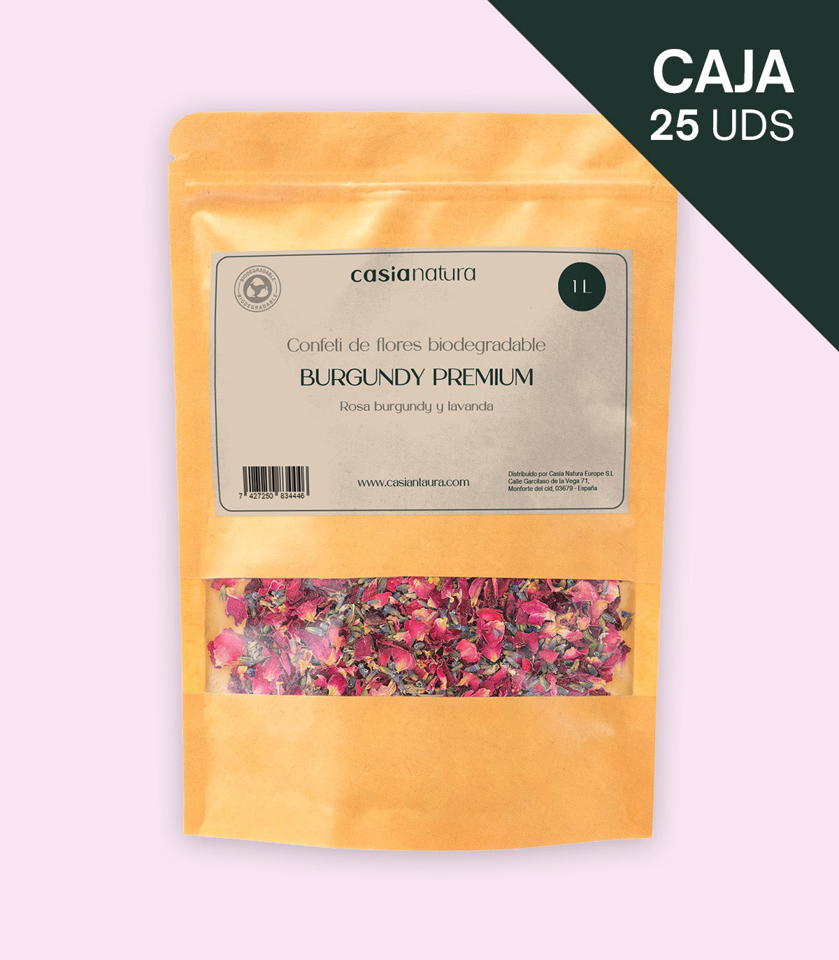 Burgundy Premium – Rose and Lavender Biodegradable Confetti