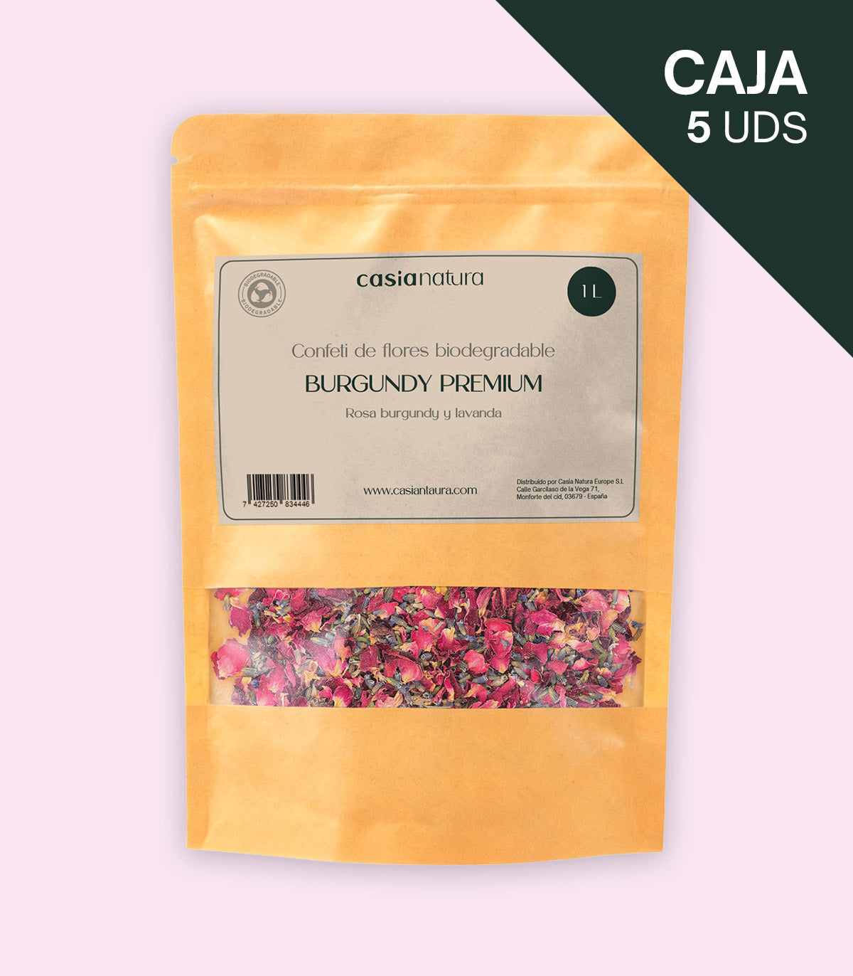 Burgundy Premium – Rose and Lavender Biodegradable Confetti